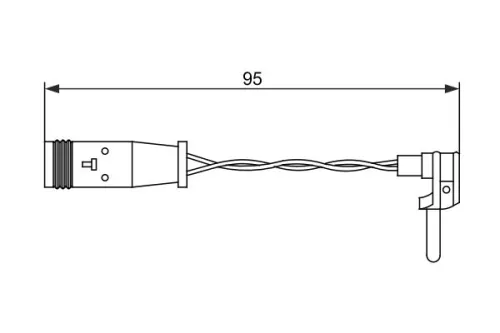 BOSCH Warning Contact, brake pad wear (1987473070)