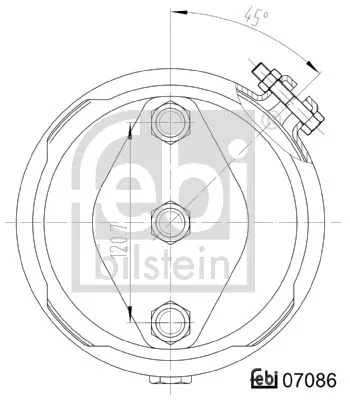 FEBI BILSTEIN 1x Diaphragm Brake Cylinder (07086)