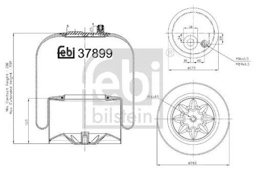 1x Bellow, air suspension