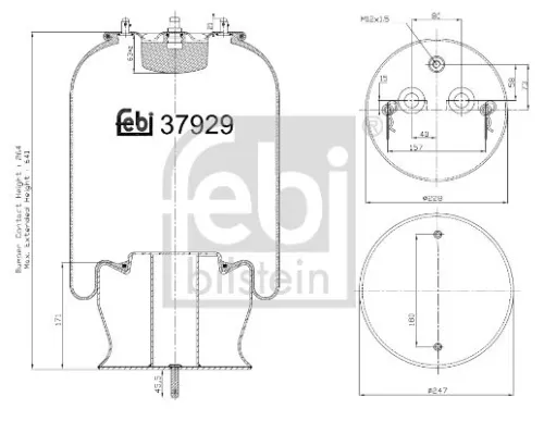 1x Bellow, air suspension