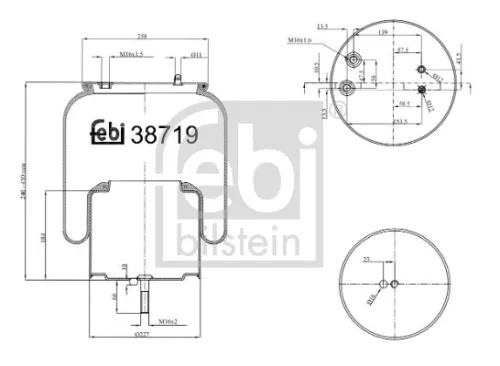 1x Bellow, air suspension