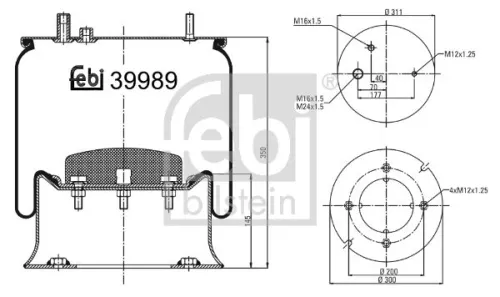 1x Bellow, air suspension