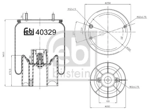 1x Bellow, air suspension