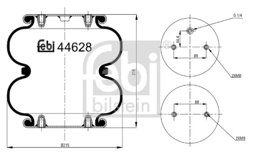 1x Bellow, air suspension
