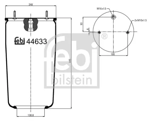 1x Bellow, air suspension