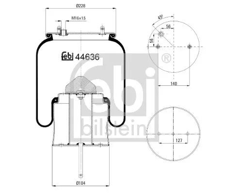 1x Bellow, air suspension