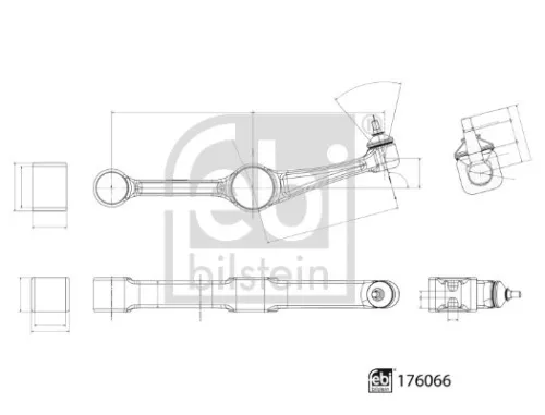 FEBI BILSTEIN 1x Control/Trailing Arm, wheel suspension (176066)