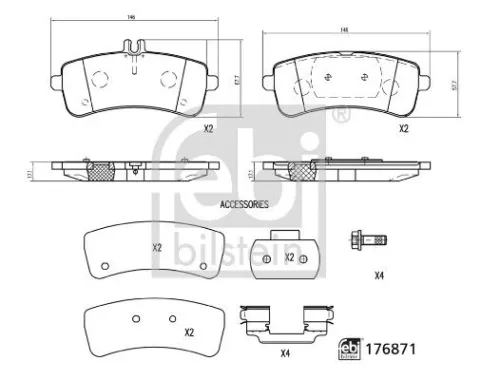 FEBI BILSTEIN 1x Brake Pad Set, disc brake (176871)
