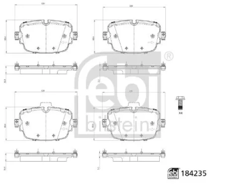 FEBI BILSTEIN 1x Brake Pad Set, disc brake (184235)
