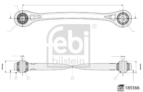 FEBI BILSTEIN 1x Control/Trailing Arm, wheel suspension (185566)