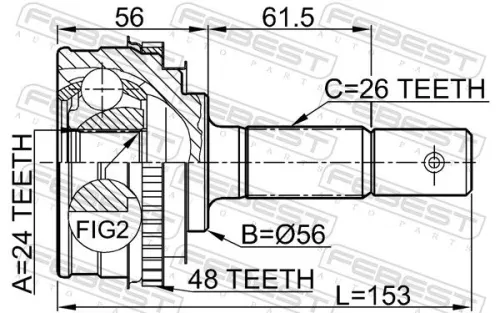 FEBEST Joint Kit, drive shaft (0110-009A48)