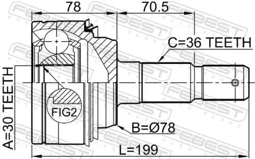 FEBEST Joint Kit, drive shaft (0110-200)