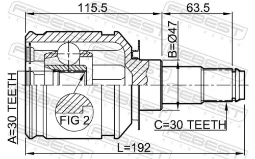 FEBEST Joint Kit, drive shaft (0111-GRJ120)