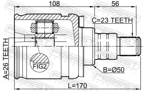 FEBEST Joint Kit, drive shaft (0111-GSU35LH)