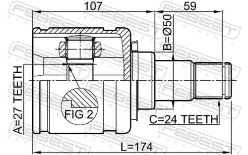 FEBEST Joint Kit, drive shaft (0111-GSV40LH)