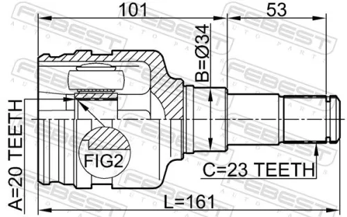 FEBEST Joint Kit, drive shaft (0111-KSP90)