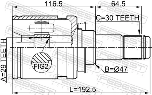 FEBEST Joint Kit, drive shaft (0111-KUN26)