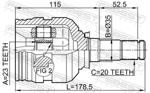 FEBEST Joint Kit, drive shaft (0111-SXM10LH)