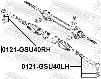 FEBEST Tie Rod End (0121-GSU40RH)