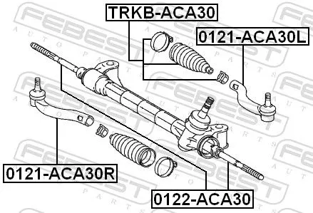 FEBEST Inner Tie Rod (0122-ACA30)