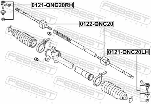 FEBEST Inner Tie Rod (0122-QNC20)