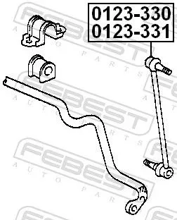 FEBEST Link/Coupling Rod, stabiliser bar (0123-330)