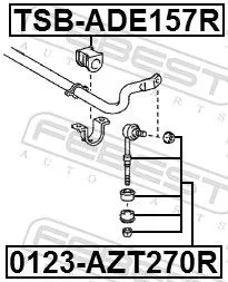 FEBEST Link/Coupling Rod, stabiliser bar (0123-AZT270R)