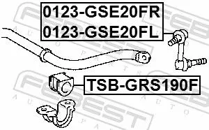 FEBEST Link/Coupling Rod, stabiliser bar (0123-GSE20FL)