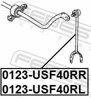 FEBEST Link/Coupling Rod, stabiliser bar (0123-USF40RL)