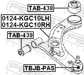 FEBEST Control/Trailing Arm, wheel suspension (0124-KGC10RH)