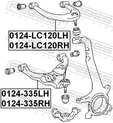 FEBEST Control/Trailing Arm, wheel suspension (0124-LC120LH)