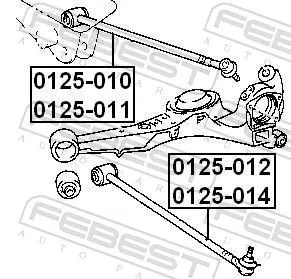 FEBEST Control/Trailing Arm, wheel suspension (0125-014)
