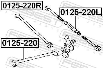 FEBEST Control/Trailing Arm, wheel suspension (0125-220L)