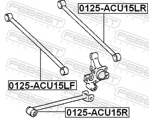 FEBEST Control/Trailing Arm, wheel suspension (0125-ACU15LF)