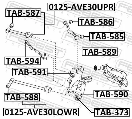 FEBEST Control/Trailing Arm, wheel suspension (0125-AVE30UPR)