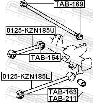 FEBEST Control/Trailing Arm, wheel suspension (0125-KZN185U)