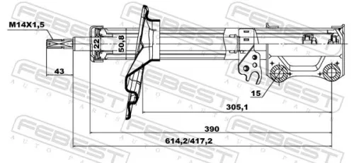 FEBEST Shock Absorber (01660973RL)