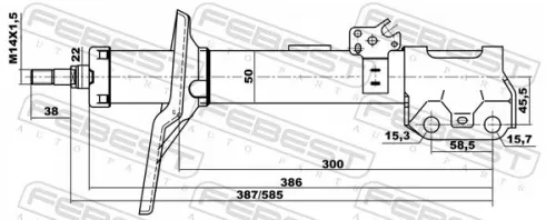 FEBEST Shock Absorber (01664959FR)