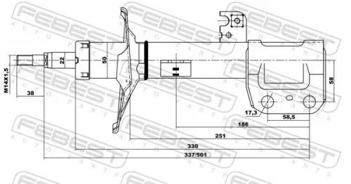 FEBEST Shock Absorber (01665183FL)