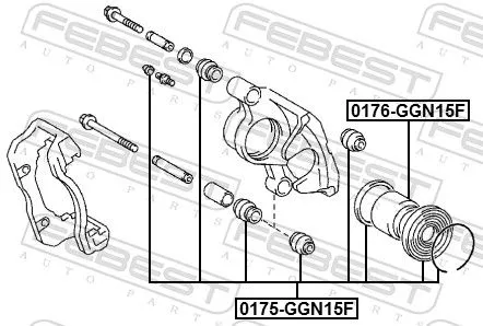 FEBEST Repair Kit, brake caliper (0175-GGN15F)