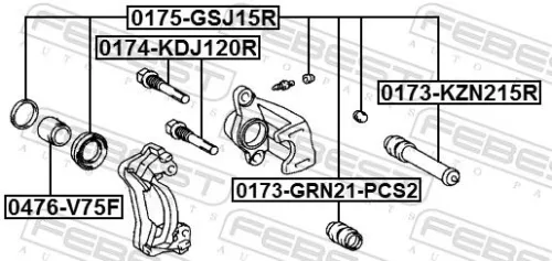 FEBEST Repair Kit, brake caliper (0175-GSJ15R)