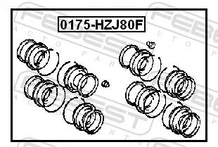 FEBEST Repair Kit, brake caliper (0175-HZJ80F)