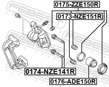 FEBEST Piston, brake caliper (0176-ADE150R)