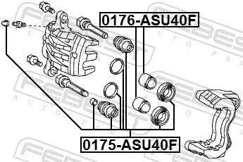 FEBEST Piston, brake caliper (0176-ASU40F)