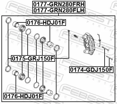 FEBEST Brake Caliper (0177-GRN280FRH)