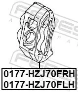 FEBEST Brake Caliper (0177-HZJ70FRH)
