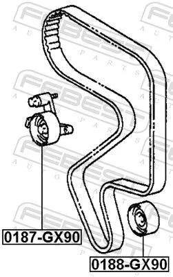 FEBEST Deflection Pulley/Guide Pulley, timing belt (0188-GX90)