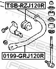 FEBEST Stabiliser Bar, suspension (0199-GRJ120R)