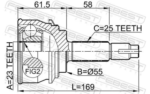 FEBEST Joint Kit, drive shaft (0210-017)
