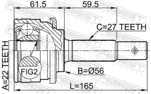 FEBEST Joint Kit, drive shaft (0210-051)